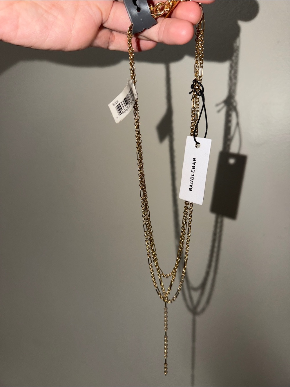 BaubleBar triple layer Chain Necklace
